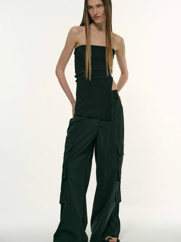 Discount Source Unknown Bandeau Long Fendu, Noir
