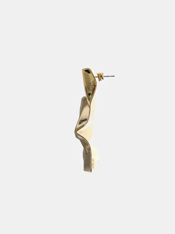 Online Source Unknown Boucles D'Oreilles En Cristal Abstrait, Dore