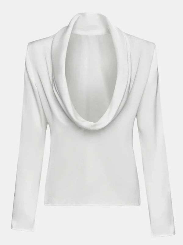 Sale Source Unknown Chemisier Leiva A Dos Benitier, Blanc