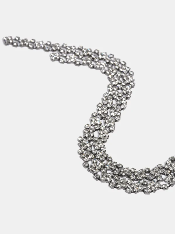 Sale Source Unknown Collier Goutte En Strass, Argent