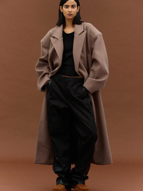 Best Source Unknown Manteau Grand-Pere Surdimensionne Wallis, Latte
