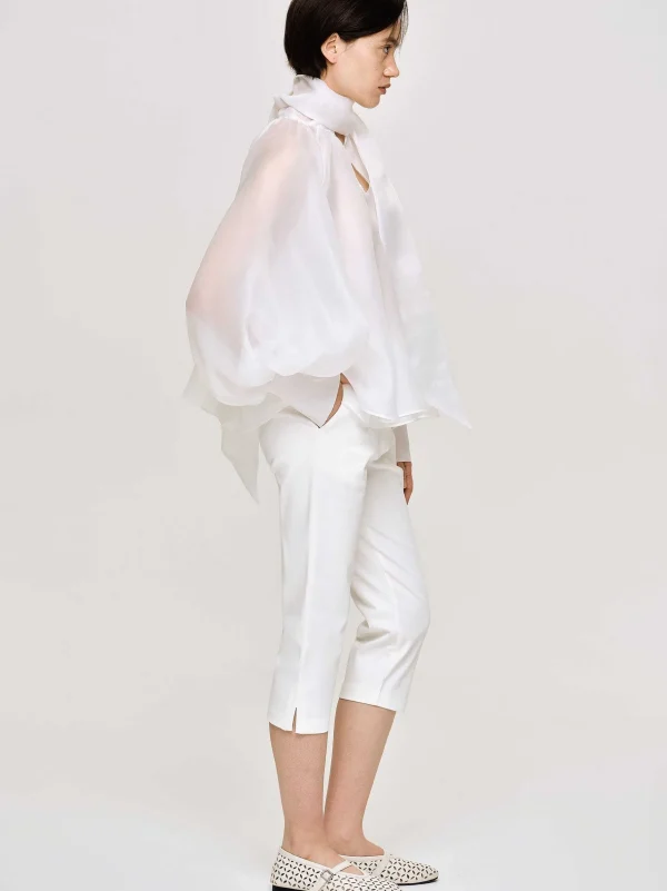 Online Source Unknown Pantalon Capri Slim, Blanc