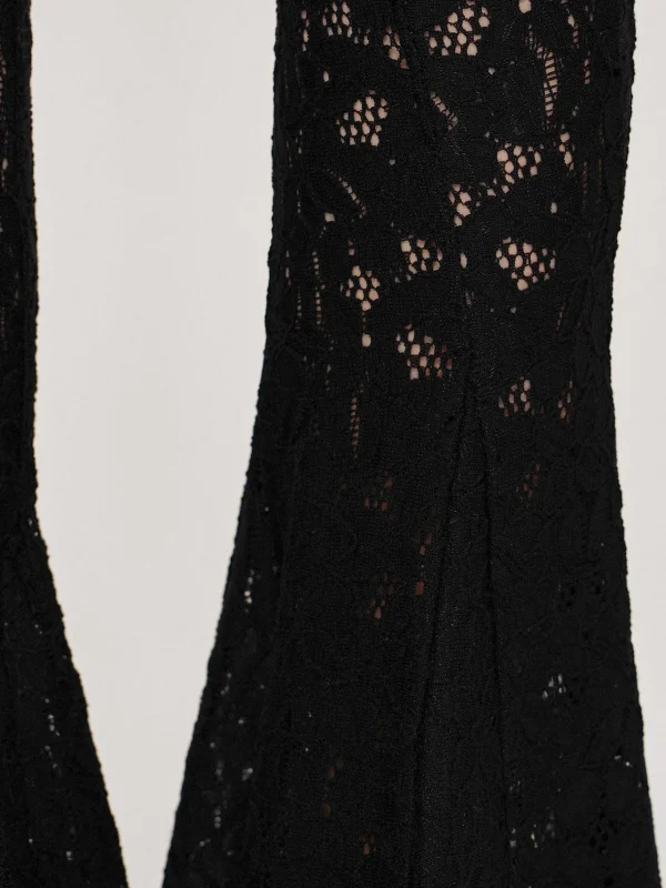 New Source Unknown Pantalon En Dentelle Chantilly, Noir