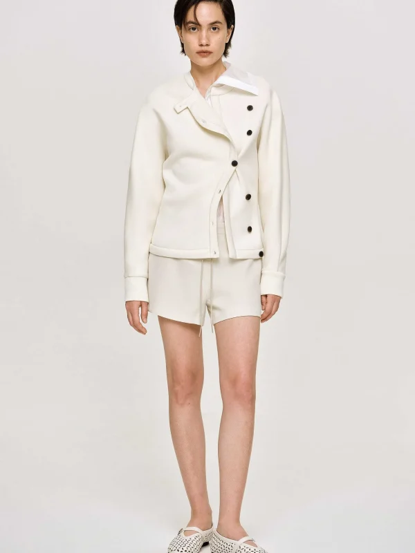 Hot Source Unknown Veste A Boutons Decales, Creme
